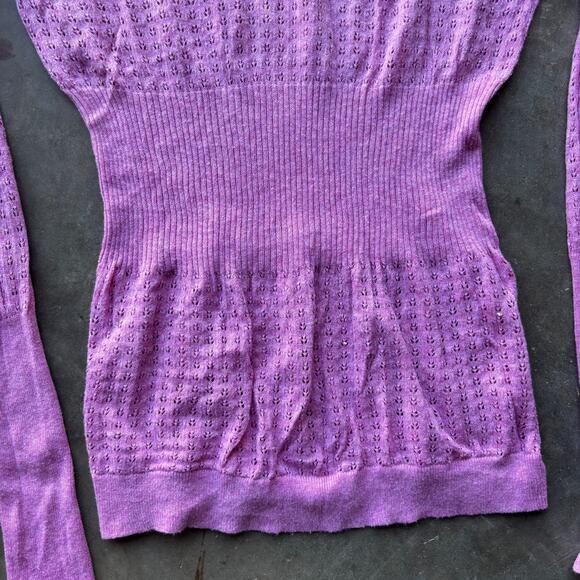 Moda International Turtle Neck Sweater Women's M Pink Knit Long Sleeve 36010042 - Picture 4 of 15